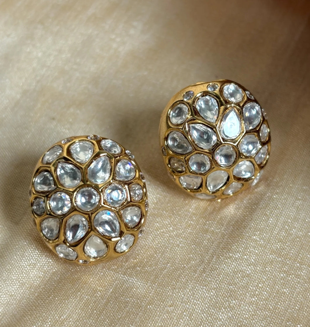 COMBO Moissanite Cz Round Stud Premium Earrings ring