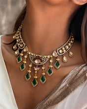 Load image into Gallery viewer, Moissanite Waterfall Statement Necklace set
