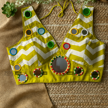Load image into Gallery viewer, Colors - 36 to 42 Mirror Embroidery Navratri Blouse
