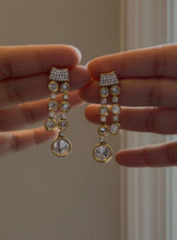 Load image into Gallery viewer, Dia mirza inspired Dainty three Layered 22k Gold Plated Long Mala Premium Tayani Necklace set
