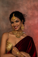 Load image into Gallery viewer, Premium Matte Ganpati Ethnic Choker necklace set

