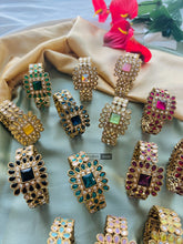 Load image into Gallery viewer, Polki Stone Adjustable statement Bracelet
