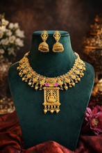 Load image into Gallery viewer, Lakshmi Ji Multicolor Real Kemp Stone Necklace set
