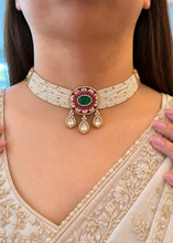 Load image into Gallery viewer, PB EXCLUSIVE Tayani Gold Plated Choker Necklace set
