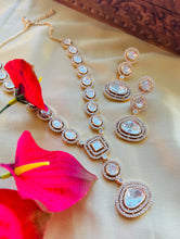 Load image into Gallery viewer, 22k gold plated Tayani Kundan Dainty Simple Necklace set
