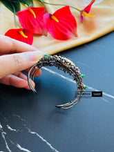 Load image into Gallery viewer, Multicolor Mop gemstone Sabya inspired Cuff bracelet kada
