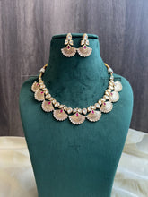 Load image into Gallery viewer, Golden Golden Plated Premium Tayani kundan Ethnic necklace set
