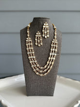 Load image into Gallery viewer, Layered 22k gold plated Three layer Tayani Premium Necklace set
