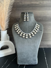 Load image into Gallery viewer, Dual Tone Uncut Kundan American Diamond Designer Premium Necklace set
