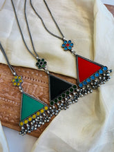 Load image into Gallery viewer, Afghani Mirror ghunghroo German silver Pendant Necklace
