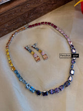 Load image into Gallery viewer, Celebrity Multicolor Solitaire Premium Necklace set
