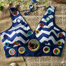 Load image into Gallery viewer, Colors - 36 to 42 Mirror Embroidery Navratri Blouse
