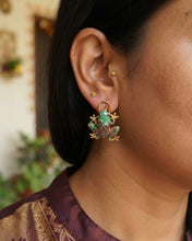 Load image into Gallery viewer, American diamond Enamel Frog designer inspired Earrings
