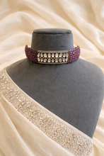 Load image into Gallery viewer, Ruby Moissanite Stone Choker Necklace set
