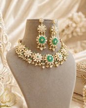 Load image into Gallery viewer, Moissanite Sunheri Kundan Gold Plated Necklace set
