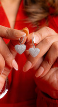 Load image into Gallery viewer, Heart Premium solitaire Drop Earrings
