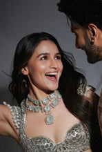 Load image into Gallery viewer, Alia bhatt American diamond Cz necklace choker set
