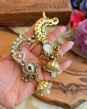Load image into Gallery viewer, Ghungroo Ear cuff Brass Multicolor Kashmiri earrings

