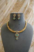 Load image into Gallery viewer, Cz Hasli Dainty Premium Cut Work Necklace set
