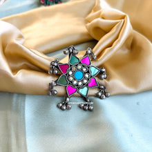 Load image into Gallery viewer, Afghani Real Mirror Adjustable ghungroo Ring
