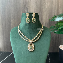 Load image into Gallery viewer, Tayani Gold plated Premium Cz Embedded Necklace set
