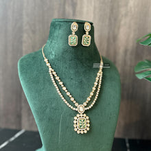 Load image into Gallery viewer, Tayani Gold plated Premium Cz Embedded Necklace set
