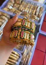 Load image into Gallery viewer, Rajwadi Heritage Bangle Set - side view
