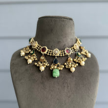 Load image into Gallery viewer, 92.5 Silver coated german silver Finish ghungroo pachi necklace
