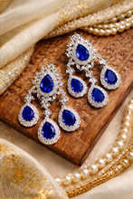 Load image into Gallery viewer, Doublet American Diamond premium Cz Danglers Statement Earrings
