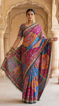 Load image into Gallery viewer, VIRAL SAREE MIRROR PAKISTANI AJRAKH PRINT SAREE
