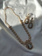 Load image into Gallery viewer, Dainty Single Line Semi Precious Moissanite Necklace set
