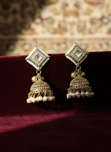 Load image into Gallery viewer, 92.5 coated Fusion Small Golden Ghungroo Kashmiri earrings
