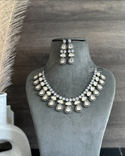 Load image into Gallery viewer, Dual Tone Uncut Kundan American Diamond Designer Premium Necklace set
