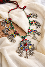 Load image into Gallery viewer, Afghani Real Mirror Multicolor Ghungroo Navratri Necklace
