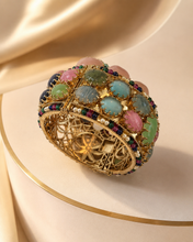 Load image into Gallery viewer, Multicolor Baguettes Sabya gemstone Kada Openable
