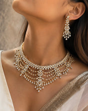 Load image into Gallery viewer, Golden Solitaire Veil Premium Necklace set
