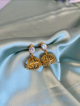Load image into Gallery viewer, Gold matte finish Jhumka Earrings
