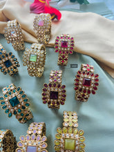 Load image into Gallery viewer, Polki Stone Adjustable statement Bracelet
