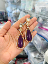 Load image into Gallery viewer, Premium Moissanite Big Stone Dangler earrings
