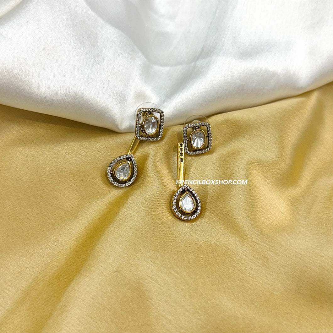 Premium Tayani Victorian 22k Gold plated Drop Earrings