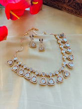 Load image into Gallery viewer, 22k gold plated Statement Tayani  triangle drop Necklace set
