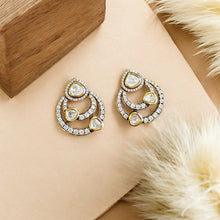 Load image into Gallery viewer, Premium Small Cz Tayani Victorian 22k Gold plated Chandali Earrings
