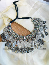 Load image into Gallery viewer, Afghani Statement Peacock Multicolor ghungroo Necklace
