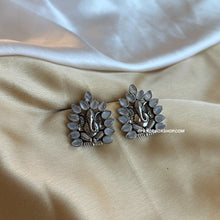 Load image into Gallery viewer, German silver Cute Small Ganesha stud earrings
