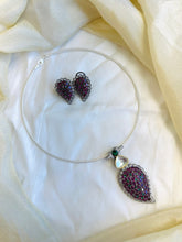 Load image into Gallery viewer, Moissanite Premium Hasli Silver Based Necklace set
