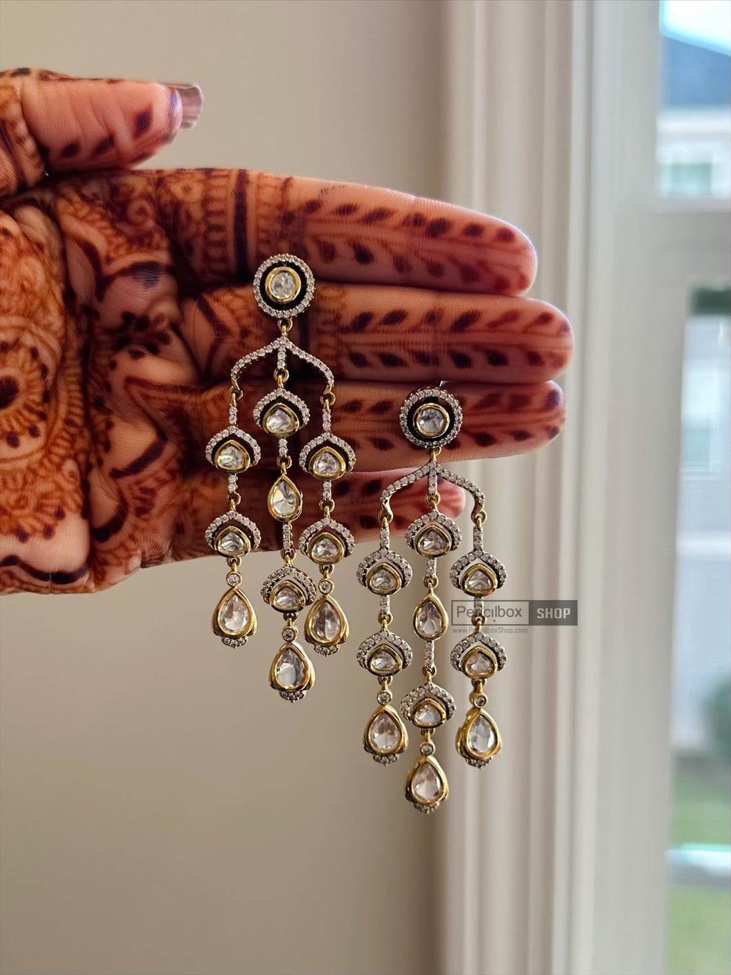 Tayani Premium Hanging Jhumki Dangling Earrings