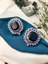 Load image into Gallery viewer, American diamond Silver Big Cz Stud Earrings
