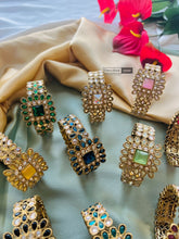 Load image into Gallery viewer, Polki Stone Adjustable statement Bracelet
