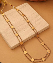 Load image into Gallery viewer, Lakshmi ji Coin Long Dainty Temple Necklace set
