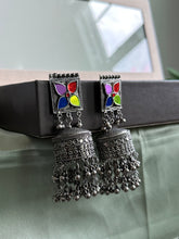 Load image into Gallery viewer, Multicolor Afghani Long Dangling Jhumka Earrings
